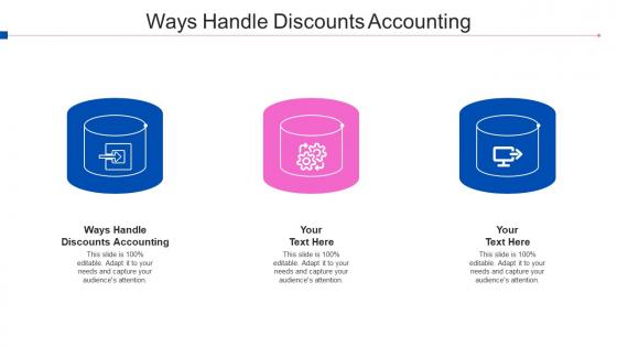 Ways Handle Discounts Accounting Ppt Powerpoint Presentation Portfolio Layout Cpb