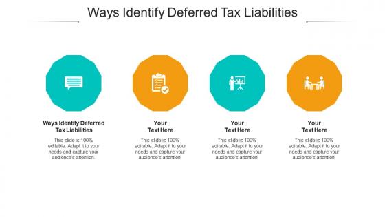 Ways identify deferred tax liabilities ppt powerpoint presentation inspiration outfit cpb