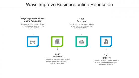 Ways improve business online reputation ppt powerpoint presentation pictures cpb