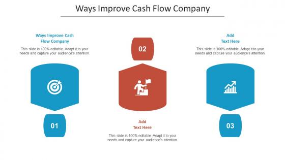 Ways Improve Cash Flow Company Ppt Powerpoint Presentation Ideas Information Cpb