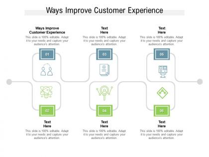Ways improve customer experience ppt powerpoint presentation model sample cpb