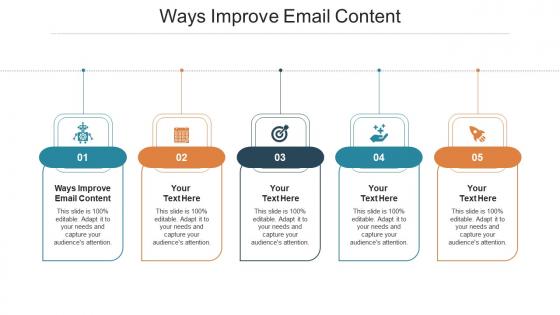 Ways improve email content ppt powerpoint presentation pictures maker cpb