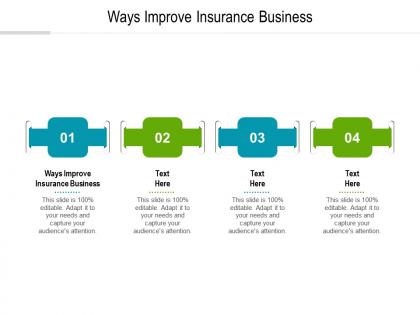 Ways improve insurance business ppt powerpoint presentation icon gridlines cpb