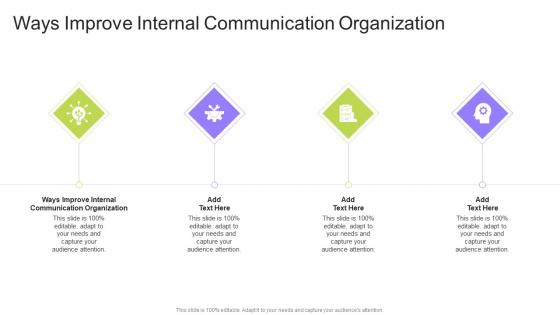 Ways Improve Internal Communication Organization In Powerpoint And Google Slides Cpb