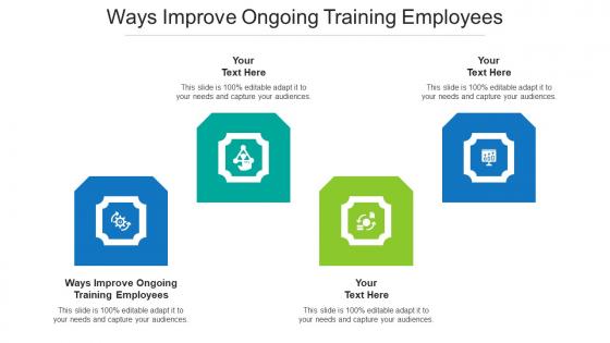 Ways Improve Ongoing Training Employees Ppt Powerpoint Presentation Icon Background Cpb