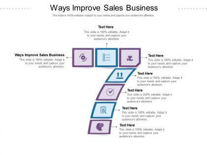Ways improve sales business ppt powerpoint presentation pictures clipart images cpb