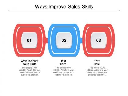 Ways improve sales skills ppt powerpoint presentation icon model cpb