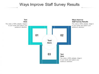 Ways improve staff survey results ppt powerpoint presentation gallery professional cpb