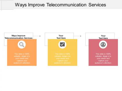 Ways improve telecommunication services ppt powerpoint presentation outline files cpb