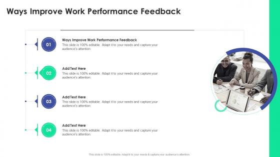 Ways Improve Work Performance Feedback In Powerpoint And Google Slides Cpb