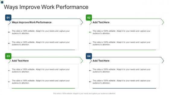 Ways Improve Work Performance In Powerpoint And Google Slides Cpb