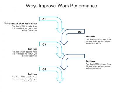 Ways improve work performance ppt powerpoint presentation clipart cpb