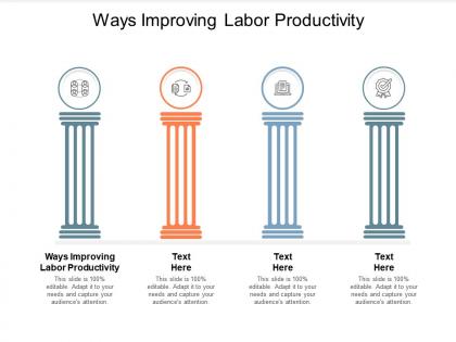 Ways improving labor productivity ppt powerpoint presentation visual aids gallery cpb