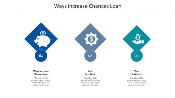 Ways increase chances loan ppt powerpoint presentation inspiration examples cpb