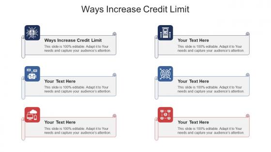 Ways increase credit limit ppt powerpoint presentation show cpb