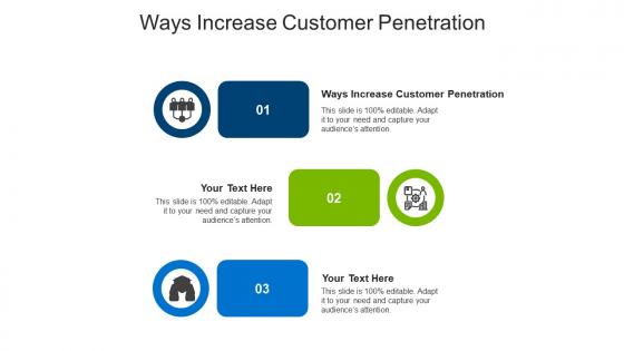 Ways increase customer penetration ppt powerpoint presentation slides clipart images cpb