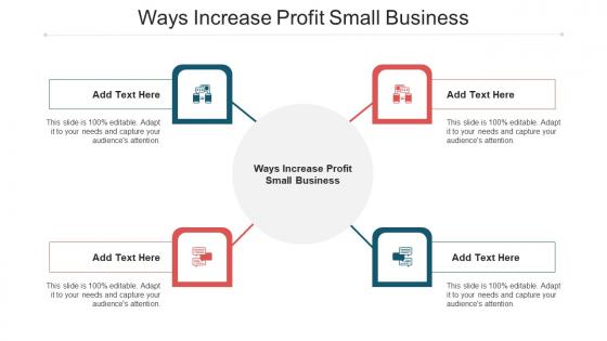 Ways Increase Profit Small Business Ppt Powerpoint Presentation Infographic Template Grid Cpb
