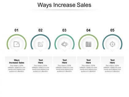 Ways increase sales ppt powerpoint presentation slides mockup cpb