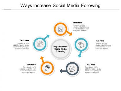 Ways increase social media following ppt powerpoint presentation infographics cpb