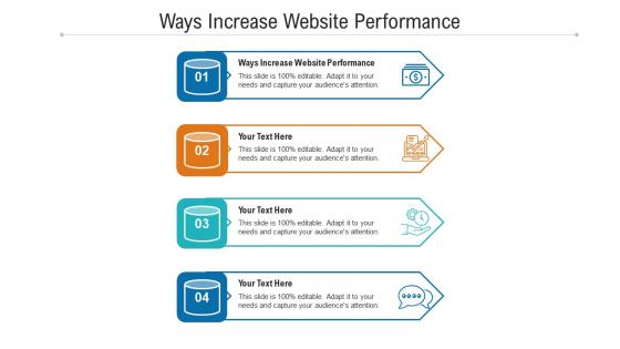 Ways increase website performance ppt powerpoint presentation professional images cpb