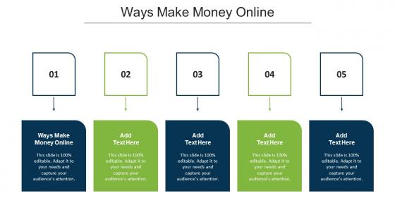 Ways Make Money Online Ppt Powerpoint Presentation Summary Professional Cpb