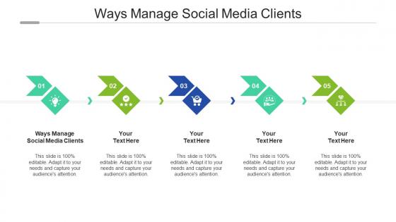 Ways manage social media clients ppt powerpoint presentation infographic template cpb
