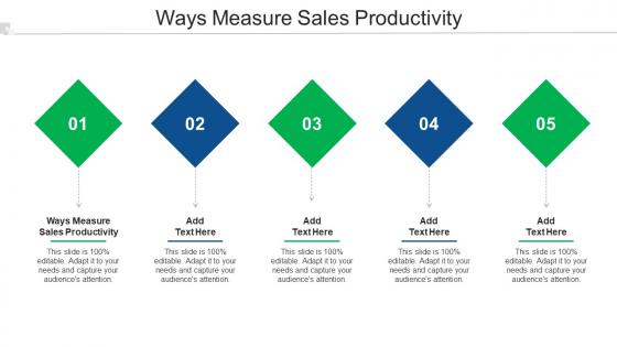 Ways Measure Sales Productivity Ppt Powerpoint Presentation Professional Inspiration Cpb