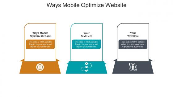 Ways mobile optimize website ppt powerpoint presentation gallery master slide cpb