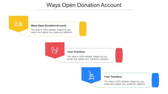 Ways Open Donation Account Ppt Powerpoint Presentation Styles Layout Cpb