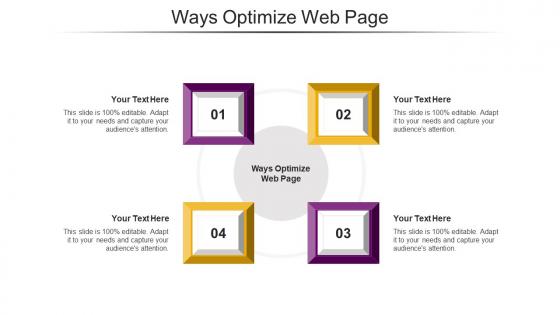 Ways Optimize Web Page Ppt Powerpoint Presentation Professional Information Cpb