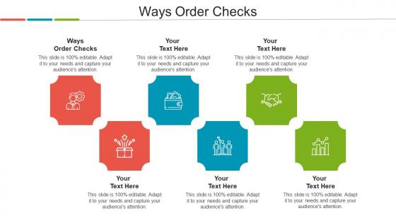 Ways Order Checks Ppt Powerpoint Presentation Professional Pictures Cpb