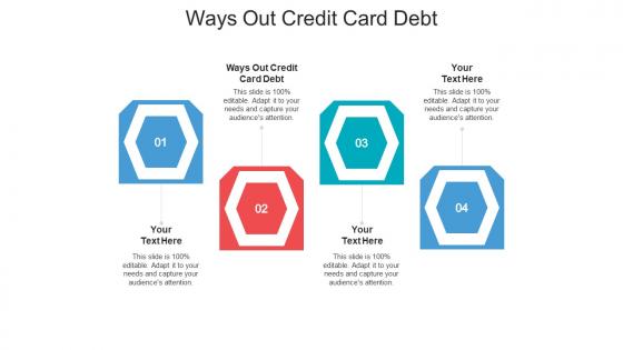 Ways out credit card debt ppt powerpoint presentation information cpb