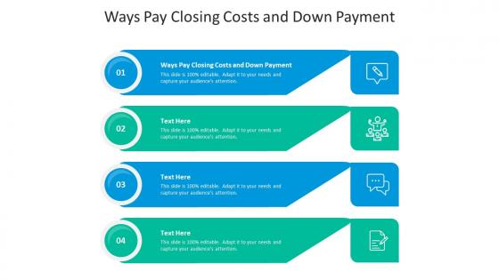 Ways pay closing costs and down payment ppt powerpoint presentation infographic cpb