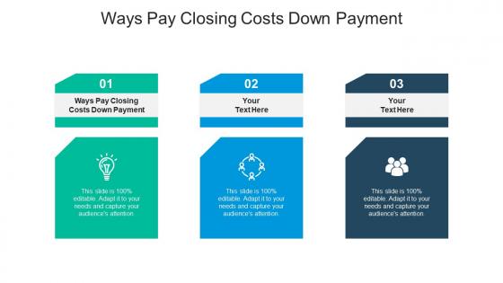 Ways pay closing costs down payment ppt powerpoint presentation inspiration cpb
