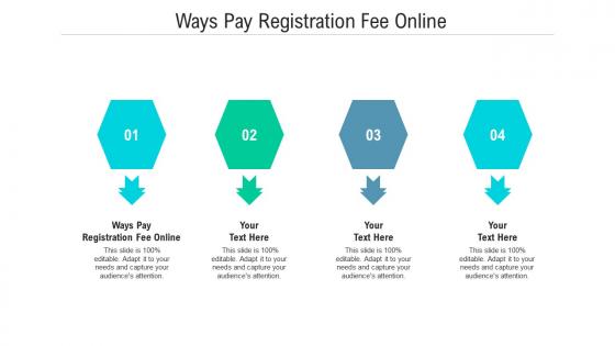 Ways pay registration fee online ppt powerpoint presentation infographic template elements cpb