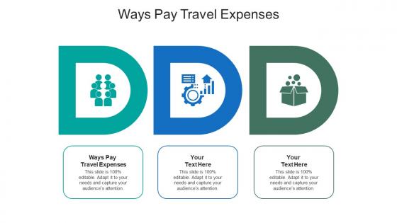 Ways pay travel expenses ppt powerpoint presentation outline show cpb