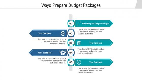 Ways prepare budget packages ppt powerpoint presentation styles guide cpb