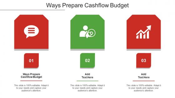 Ways Prepare Cashflow Budget Ppt Powerpoint Presentation Summary Slides Cpb