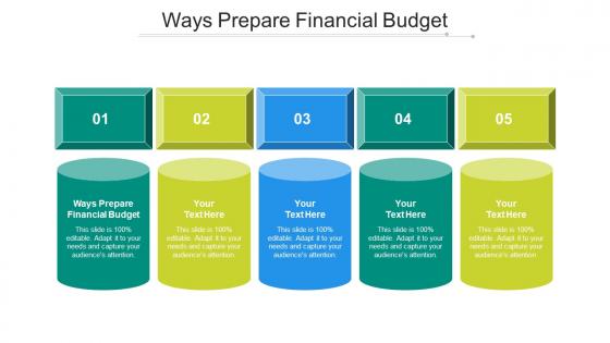 Ways prepare financial budget ppt powerpoint presentation file demonstration cpb