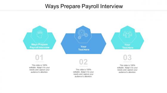 Ways prepare payroll interview ppt powerpoint presentation infographics sample cpb