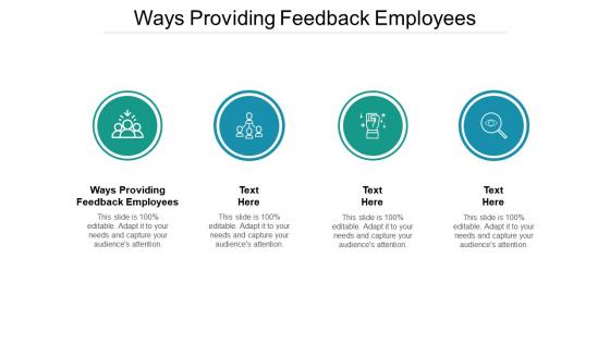 Ways providing feedback employees ppt powerpoint presentation infographics backgrounds cpb