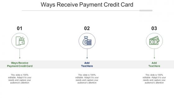 Ways Receive Payment Credit Card Ppt Powerpoint Presentation Icon Example Topics Cpb