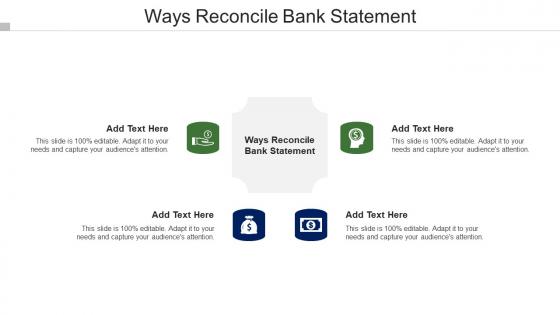 Ways Reconcile Bank Statement Ppt Powerpoint Presentation Model Gridlines Cpb