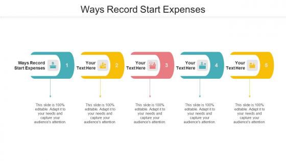 Ways Record Start Expenses Ppt Powerpoint Presentation Ideas Layouts Cpb