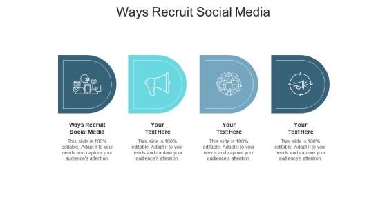 Ways recruit social media ppt powerpoint presentation professional deck cpb