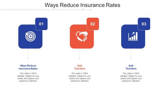 Ways Reduce Insurance Rates In Powerpoint And Google Slides Cpb