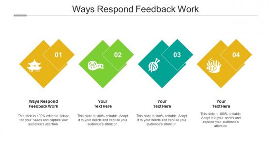 Ways respond feedback work ppt powerpoint presentation file tips cpb