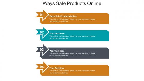 Ways sale products online ppt powerpoint presentation styles layouts cpb