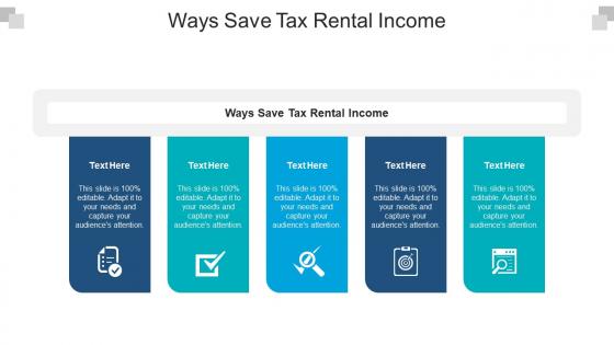 Ways save tax rental income ppt powerpoint presentation outline skills cpb