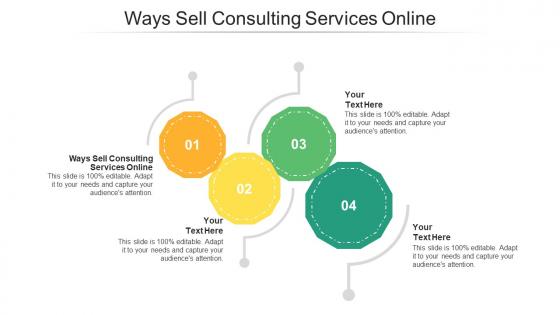Ways Sell Consulting Services Online Ppt Powerpoint Presentation Pictures Guide Cpb